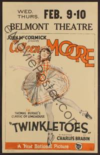 3a183 TWINKLETOES WC '26 great full-length art of would-be ballerina Colleen Moore on her toes!