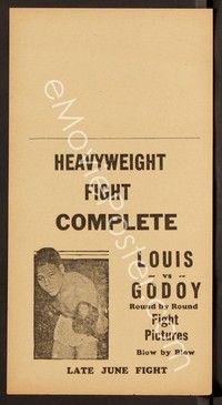 3b496 JOE LOUIS VS ARTURO GODOY brown herald '40 boxing match, round by round, blow by blow!