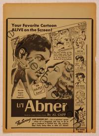3b514 LI'L ABNER herald '40 classic Al Capp comic, your favorite cartoon alive on the screen!