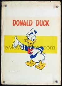 3b057 DONALD DUCK CARTOON mini WC '30s art of most classic animated duck!