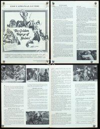 3b272 GOLDEN VOYAGE OF SINBAD 2 promo brochure '73 Ray Harryhausen, fantasy art by Mort Kunstler!