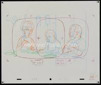 3b031 KING OF THE HILL pencil drawing '00s Greg Daniels & Mike Judge, Peggy, Bobby & Grandpa!