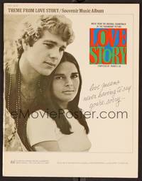 3b337 LOVE STORY 2 books '70 great romantic close up of Ali MacGraw & Ryan O'Neal!