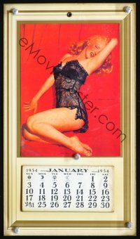 3b175 MARILYN MONROE calendar '54 pin-up calendar, great sexy image, Golden Dreams!