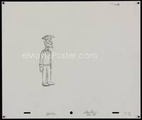 3b011 SIMPSONS pencil drawing '90s Matt Groening, cartoon artwork of Lenny!