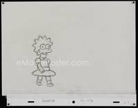3b015 SIMPSONS pencil drawing '00s Matt Groening, cartoon artwork of Lisa!
