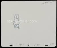 3b026 SIMPSONS pencil drawing '00s Matt Groening, cartoon artwork of Martin!