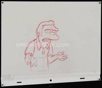 3b018 SIMPSONS pencil drawing '00s Matt Groening, cartoon artwork of Moe!