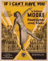 3b665 FOOTLIGHTS & FOOLS sheet music '29 great image of Colleen Moore & many sexy showgirls!