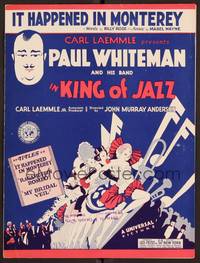 3b715 KING OF JAZZ sheet music '30 cool art of Paul Whiteman + showgirls, It Happened in Monterey!
