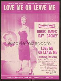 3b727 LOVE ME OR LEAVE ME sheet music '55 full-length sexy Doris Day as famed Ruth Etting!