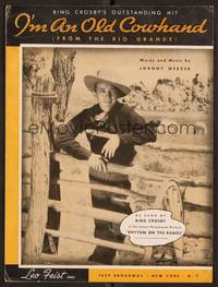 3b773 RHYTHM ON THE RANGE sheet music '36 cool image of cowboy Bing Crosby, I'm an Old Cowhand!
