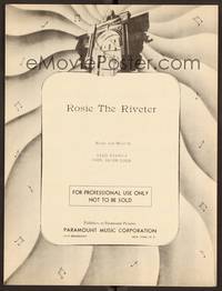3b785 ROSIE THE RIVETER sheet music '44 Redd Evans & John Jacob Loeb!