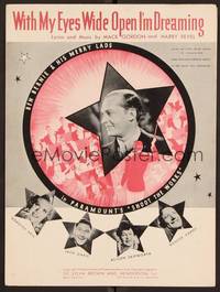 3b796 SHOOT THE WORKS sheet music '34 Jack Oakie, With Eyes Wide Open I'm Dreaming!