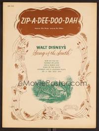3b813 SONG OF THE SOUTH sheet music '46 Walt Disney, Zip-A-Dee-Doo-Dah!