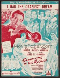 3b815 SPRINGTIME IN THE ROCKIES sheet music '42 Harry James, I Had the Craziest Dream!