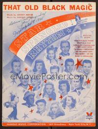3b818 STAR SPANGLED RHYTHM sheet music '43 Paramount's best 1940s stars, That Old Black Magic!
