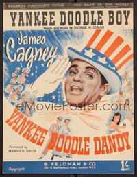 3b872 YANKEE DOODLE DANDY English sheet music '42 James Cagney classic, Yankee Doodle Boy!
