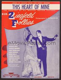 3b878 ZIEGFELD FOLLIES sheet music '45 Fred Astaire & Lucille Bremer dancing, This Heart of Mine!