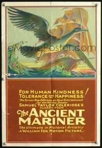 3b056 ANCIENT MARINER special poster '25 great stone litho artwork of albatross & ship!