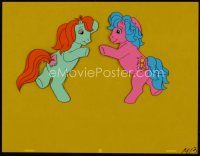 3b045 MY LITTLE PONY animation cel '86 cartoon, two ponies dancing together!