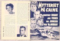 3b070 CAINE MUTINY Danish program '54 Humphrey Bogart, Jose Ferrer, Van Johnson, Fred MacMurray