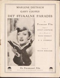 3b073 DESIRE Danish program '36 sexy jewel thief Marlene Dietrich & Gary Cooper!