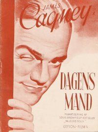 3b083 JOHNNY COME LATELY Danish program '43 James Cagney is a newspaperman/hobo helping an old lady!