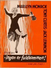 3b098 SOME LIKE IT HOT Danish program '59 sexy Marilyn Monroe with Tony Curtis & Jack Lemmon!