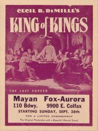 3b507 KING OF KINGS herald '27 Cecil B. DeMille epic, H.B. Warner as Jesus Christ!