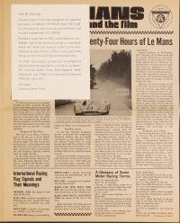 3b513 LE MANS herald '71 race car driver Steve McQueen, lots of cool articles!