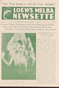 3b515 LOEW'S MELBA NEWSETTE herald '27 Dallas Texas local theater herald, cool images!