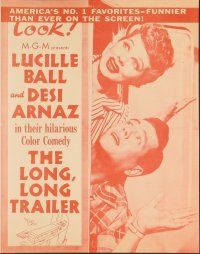 3b516 LONG, LONG TRAILER herald '54 Lucille Ball & Desi Arnaz, 1001 laughs!