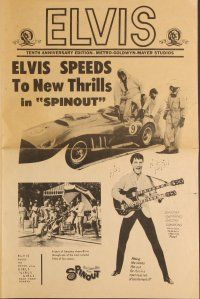 3b557 SPINOUT herald '66 Elvis playing a double-necked guitar, speeds to new thrills!