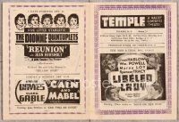 3b567 TEMPLE THEATRE HERALD DEC 13 local theater herald '36 Will Rogers, Jean Harlow!