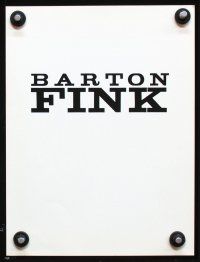 3b256 BARTON FINK promo brochure '91 Coen Brothers, John Turturro!