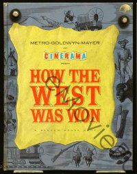 3b220 HOW THE WEST WAS WON hardcover program '62 Ford, Debbie Reynolds, Peck & all-star cast!