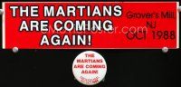 3b409 MARTIANS ARE COMING AGAIN 4 assorted items '88 set of bumper stickers & button!