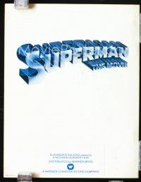 3b389 SUPERMAN production handbook '78 comic book hero Christopher Reeve, Gene Hackman!