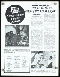 3b301 LEGEND OF SLEEPY HOLLOW pressbook R70s Walt Disney, headless horseman!