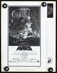 3b311 STAR WARS pressbook '77 George Lucas classic, Hildebrandt artwork!