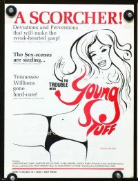 3b313 TROUBLE WITH YOUNG STUFF pressbook '77 Christine Williams, Marlene Willoughby, sex!