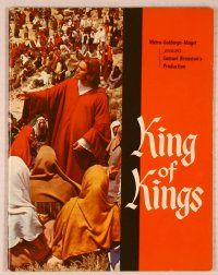 3b224 KING OF KINGS program '61 Nicholas Ray Biblical epic, Jeffrey Hunter as Jesus!