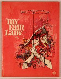 3b232 MY FAIR LADY hardcover program '64 classic art of Audrey Hepburn & Rex Harrison by Bob Peak!