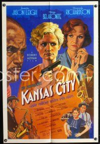 3b274 KANSAS CITY promo brochure '96 Robert Altman, cool Tanenbaum art of Jennifer Jason Leigh!