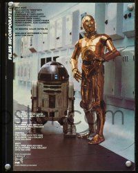 3b288 STAR WARS promo brochure R82 George Lucas classic sci-fi epic, Mark Hamill, Harrison Ford!