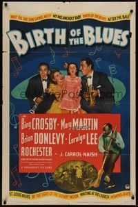 3c104 BIRTH OF THE BLUES style A 1sh '41 Bing Crosby, Carolyn Lee, Brian Donlevy, Mary Martin!