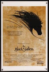 3c107 BLACK STALLION style A 1sh '79 Carroll Ballard, great horse artwork!