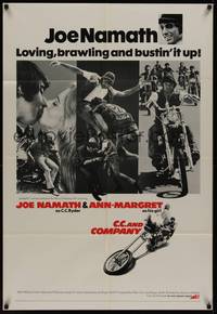 3c150 C.C. & COMPANY int'l 1sh '70 great images of Joe Namath on motorcycle, Ann-Margret!