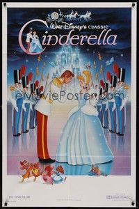 3c177 CINDERELLA int'l 1sh R87 Walt Disney classic romantic musical fantasy cartoon!